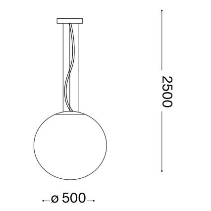 Ideal Lux - Lustra ar auklu MAPA 1xE27/42W/230V d. 50 cm pelēka/dūmakains