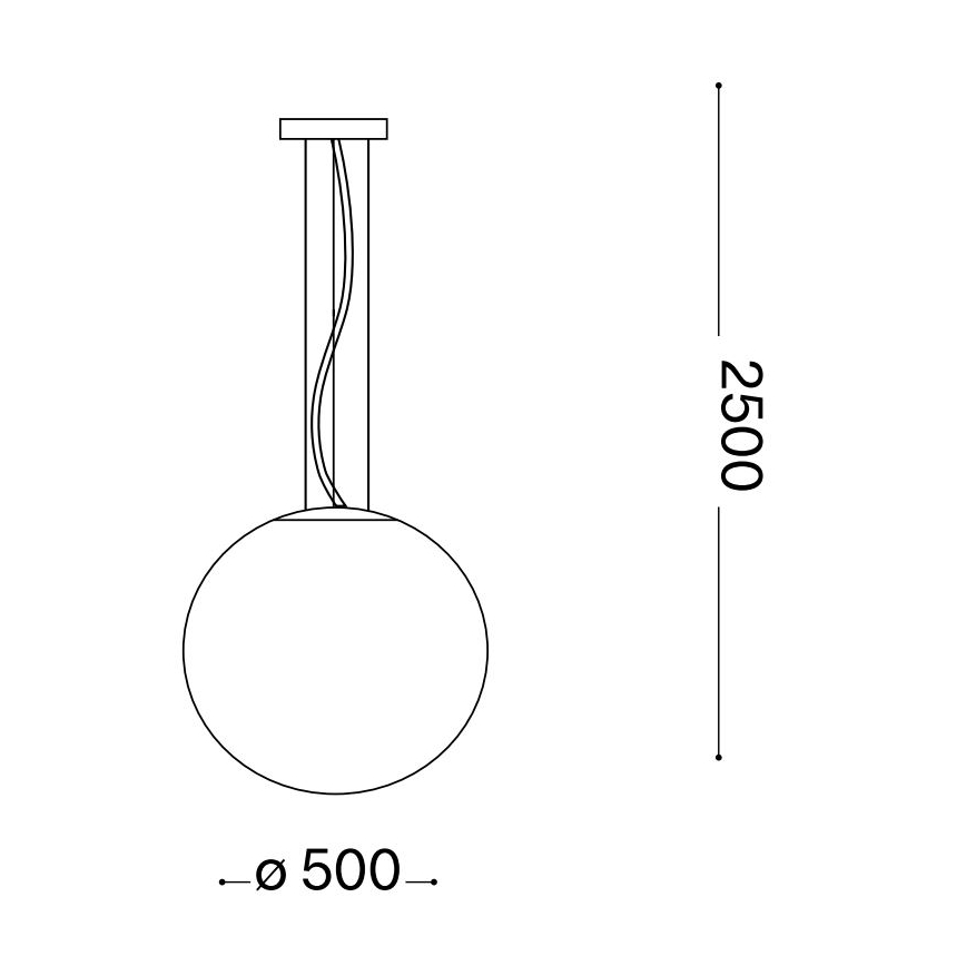 Ideal Lux - Lustra ar auklu MAPA 1xE27/42W/230V d. 50 cm pelēka/dūmakains