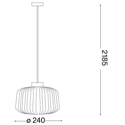 Ideal Lux - Lustra ar auklu MINT 1xE27/60W/230V d. 24 cm caurspīdīga