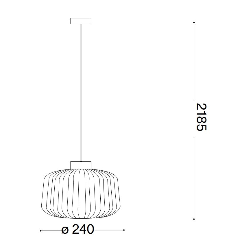Ideal Lux - Lustra ar auklu MINT 1xE27/60W/230V d. 24 cm caurspīdīga