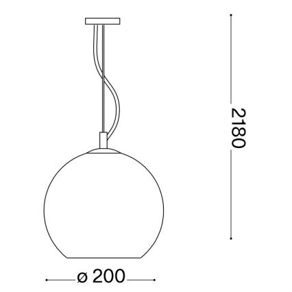 Ideal Lux - Lustra ar auklu NEMO 1xE27/42W/230V d. 20 cm bēša