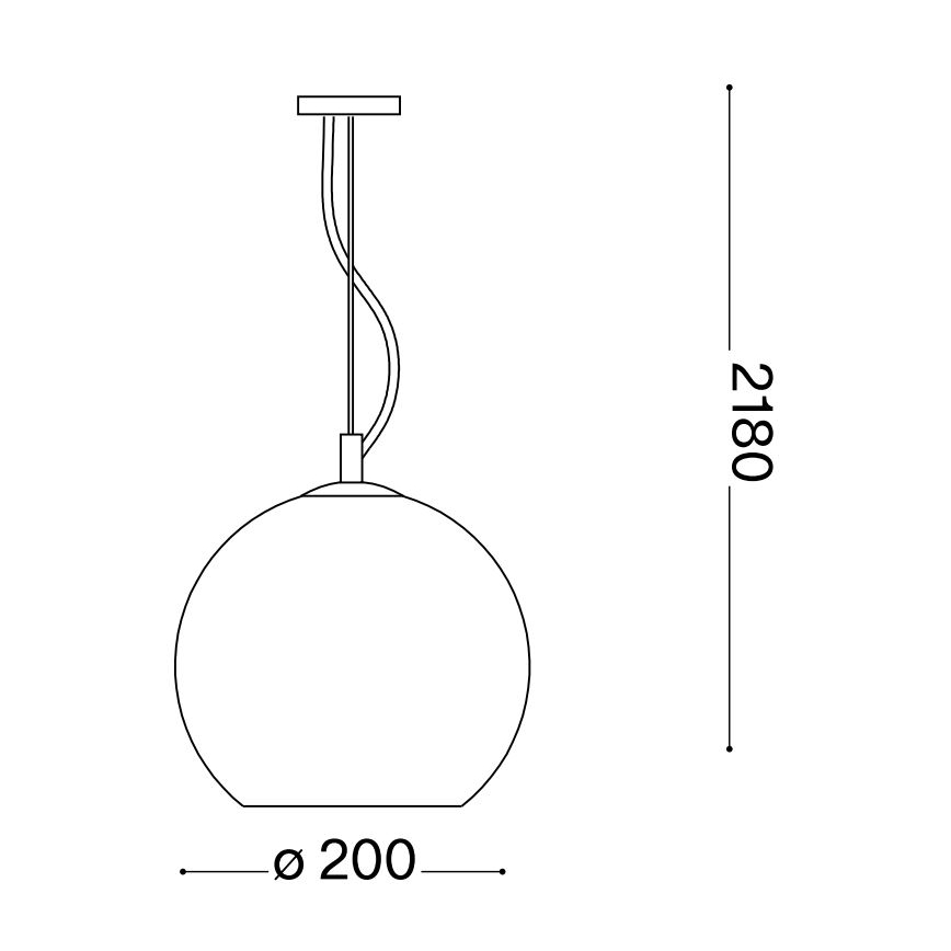 Ideal Lux - Lustra ar auklu NEMO 1xE27/42W/230V d. 20 cm bēša