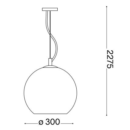 Ideal Lux - Lustra ar auklu NEMO 1xE27/42W/230V d. 30 cm bēša