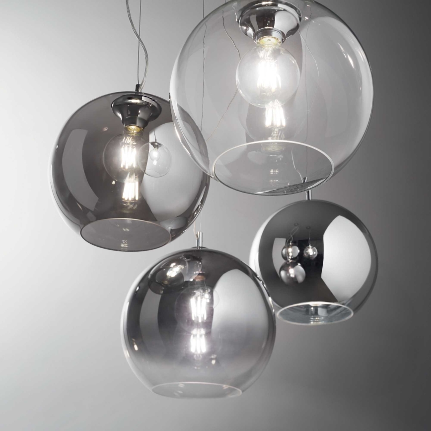 Ideal Lux - Lustra ar auklu NEMO 1xE27/42W/230V d. 30 cm dūmakains
