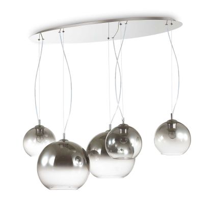 Ideal Lux - Lustra ar auklu NEMO PLUS 5xE27/42W/230V dūmakains