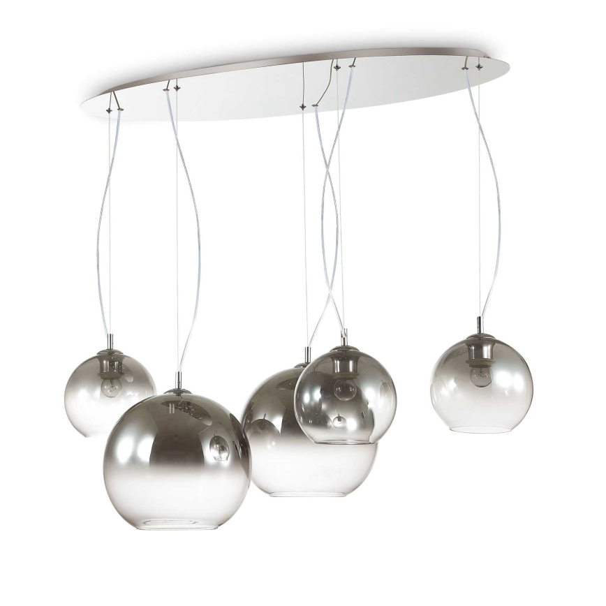 Ideal Lux - Lustra ar auklu NEMO PLUS 5xE27/42W/230V dūmakains