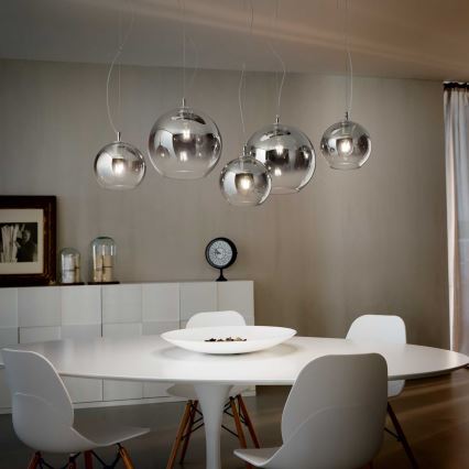 Ideal Lux - Lustra ar auklu NEMO PLUS 5xE27/42W/230V dūmakains