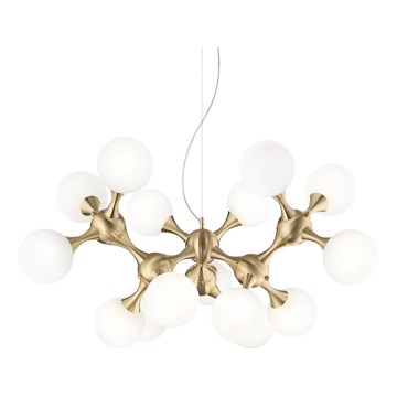 Ideal Lux - Lustra ar auklu NODI 15xE14/28W/230V misiņš
