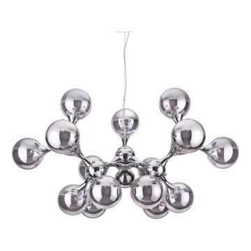Ideal Lux - Lustra ar auklu NODI 15xE14/28W/230V spīdīgi hromēts