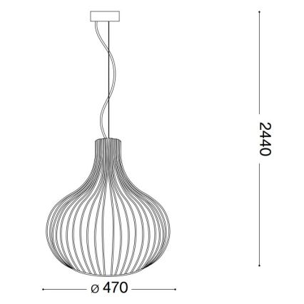 Ideal Lux - Lustra ar auklu ONION 1xE27/60W/230V d. 47 cm