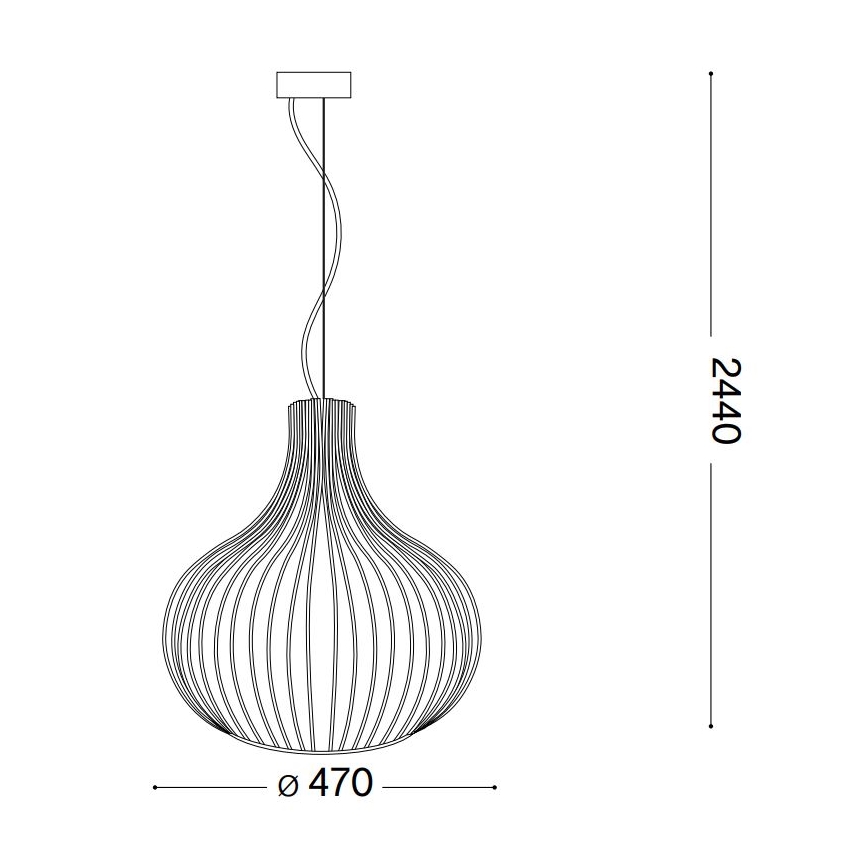 Ideal Lux - Lustra ar auklu ONION 1xE27/60W/230V d. 47 cm