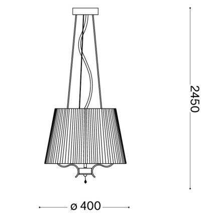Ideal Lux - Kristāla lustra ar auklu PEGASO 3xE14/28W/230V d. 40 cm spīdīgi hromēts