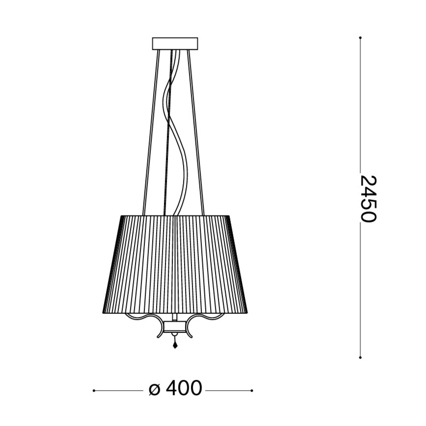 Ideal Lux - Kristāla lustra ar auklu PEGASO 3xE14/28W/230V d. 40 cm spīdīgi hromēts