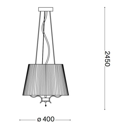 Ideal Lux - Kristāla lustra ar auklu PEGASO 3xE14/28W/230V d. 40 cm zelta
