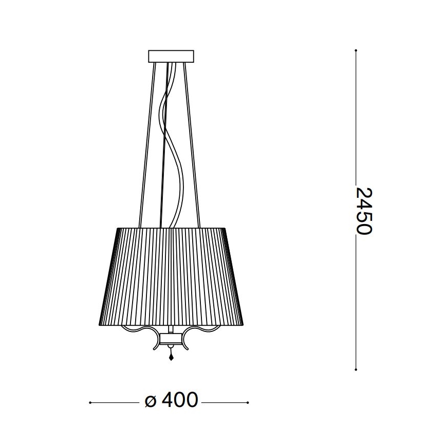Ideal Lux - Kristāla lustra ar auklu PEGASO 3xE14/28W/230V d. 40 cm zelta