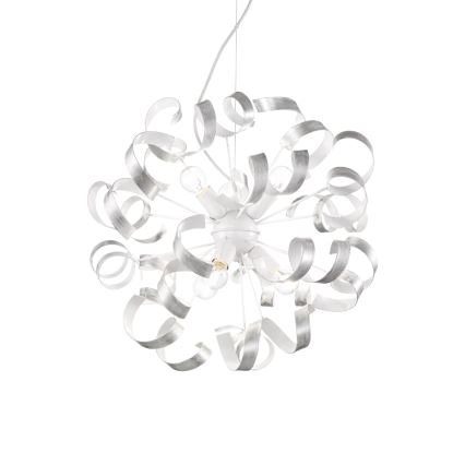 Ideal Lux - Lustra ar auklu VORTEX 6xE14/40W/230V d. 53 cm sudraba/patina