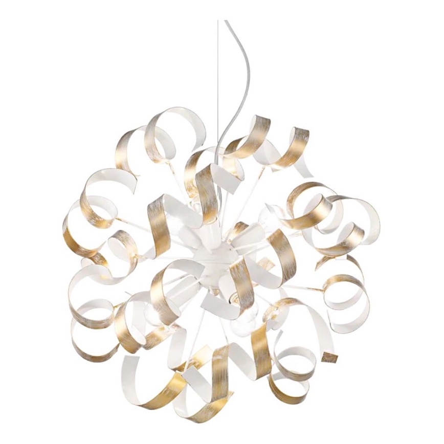 Ideal Lux - Lustra ar auklu VORTEX 6xE14/40W/230V d. 53 cm zelta/patina