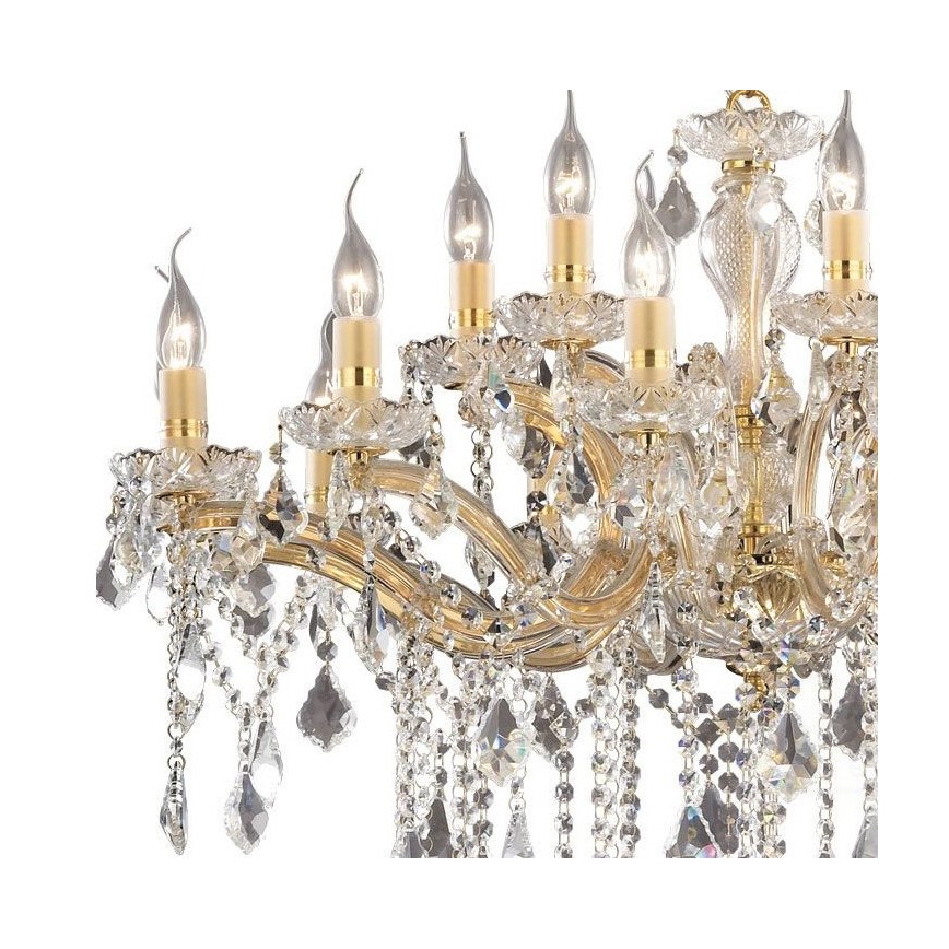 Ideal Lux - Lustra ar ķēdi 12xE14/40W/230V zelta
