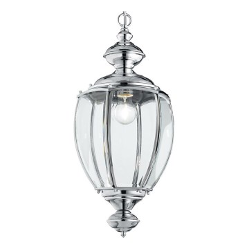 Ideal Lux - Lustra ar ķēdi 1xE27/60W/230V Ø 25 cm spīdīgs hroms
