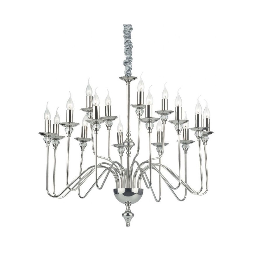 Ideal Lux - Lustra ar ķēdi ARTU 16xE14/40W/230V d. 90 cm spīdīgi hromēts