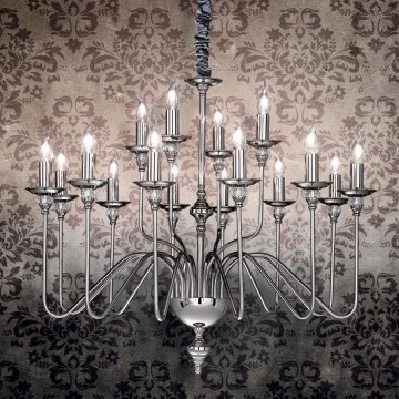 Ideal Lux - Lustra ar ķēdi ARTU 16xE14/40W/230V d. 90 cm spīdīgi hromēts