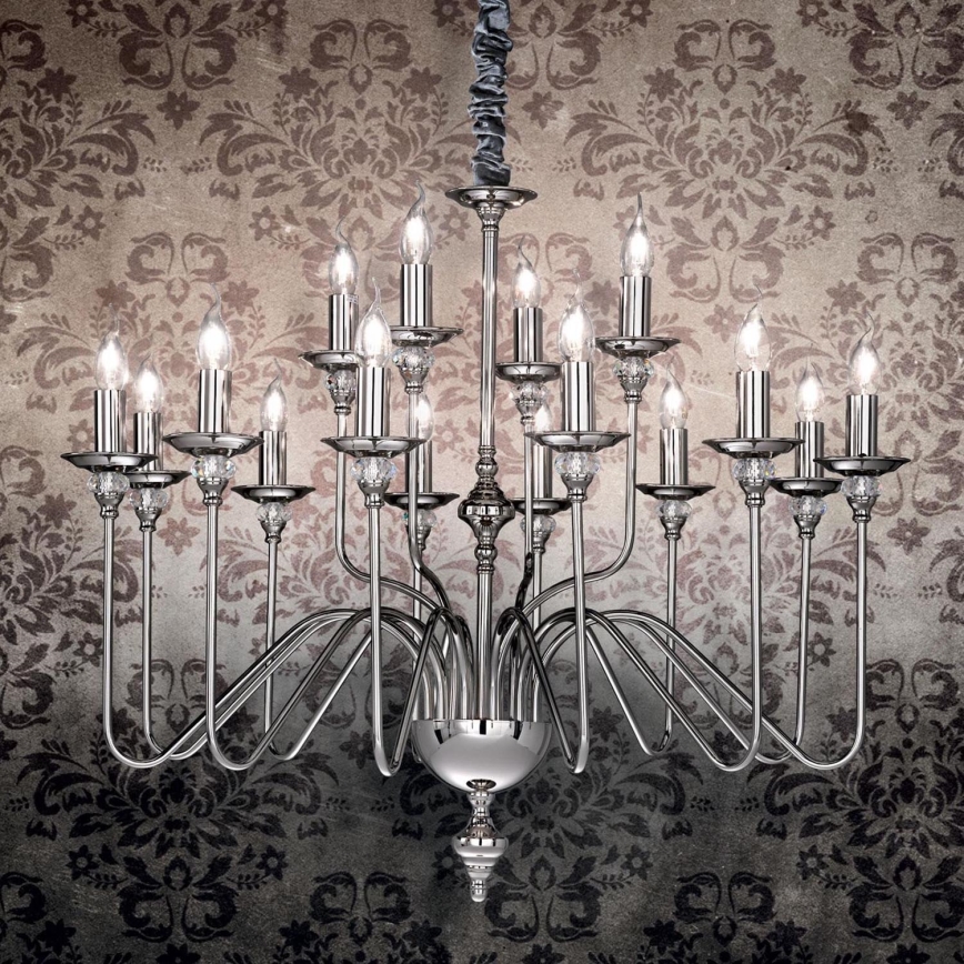 Ideal Lux - Lustra ar ķēdi ARTU 16xE14/40W/230V d. 90 cm spīdīgi hromēts