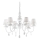 Ideal Lux - Lustra ar ķēdi BLANCHE 6xE14/40W/230V d. 75 cm balta