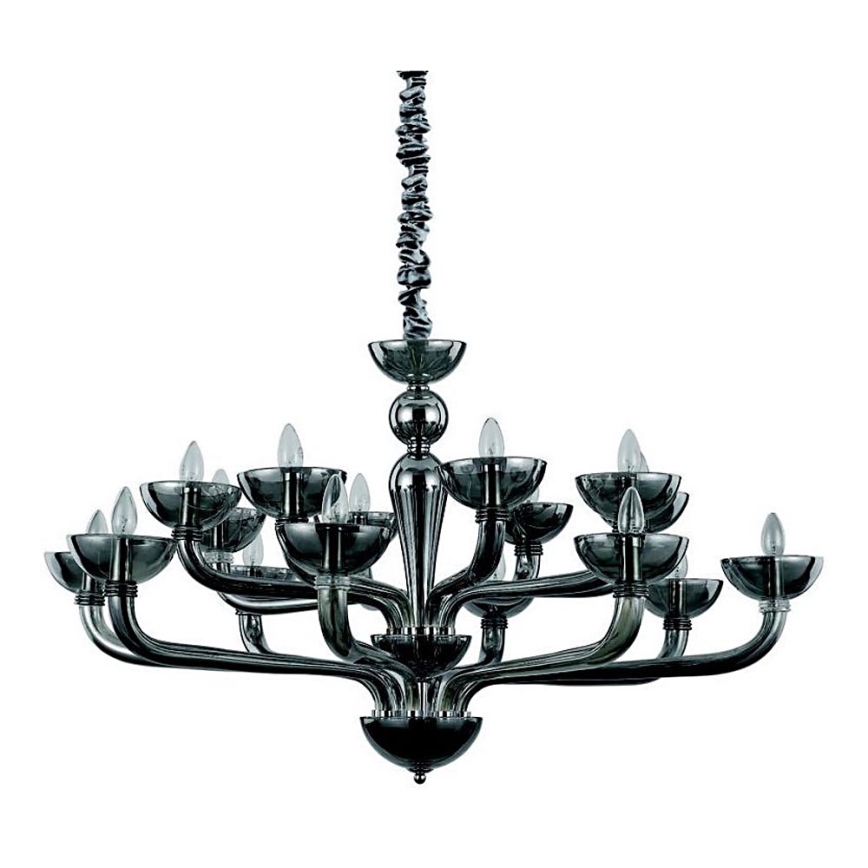 Ideal Lux - Lustra ar ķēdi CASANOVA 16xE14/40W/230V d. 120 cm pelēka