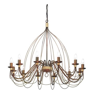 Ideal Lux - Lustra ar ķēdi CORTE 12xE14/40W/230V d. 95 cm varš