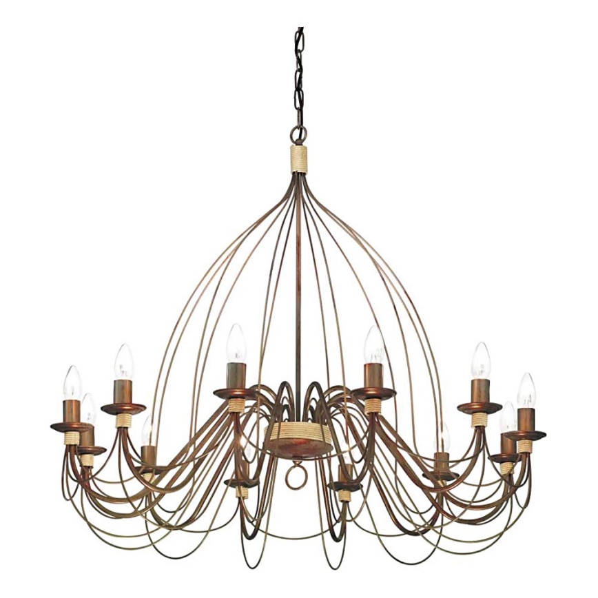 Ideal Lux - Lustra ar ķēdi CORTE 12xE14/40W/230V d. 95 cm varš