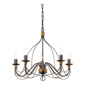 Ideal Lux - Lustra ar ķēdi CORTE 5xE14/40W/230V d. 54 cm varš