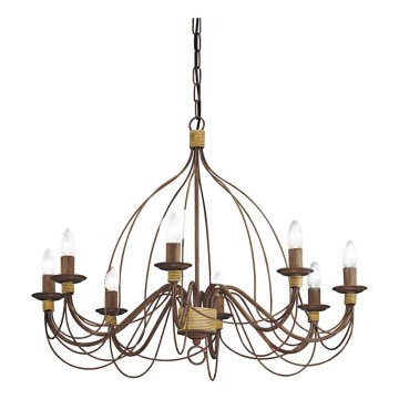 Ideal Lux - Lustra ar ķēdi CORTE 8xE14/40W/230V d. 80 cm varš