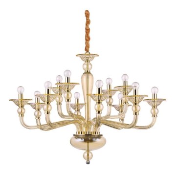 Ideal Lux - Lustra ar ķēdi DANIELI 12xE14/40W/230V d. 94 cm misiņš