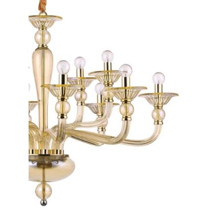 Ideal Lux - Lustra ar ķēdi DANIELI 12xE14/40W/230V d. 94 cm misiņš