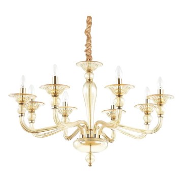 Ideal Lux - Lustra ar ķēdi DANIELI 8xE14/40W/230V d. 85 cm misiņš
