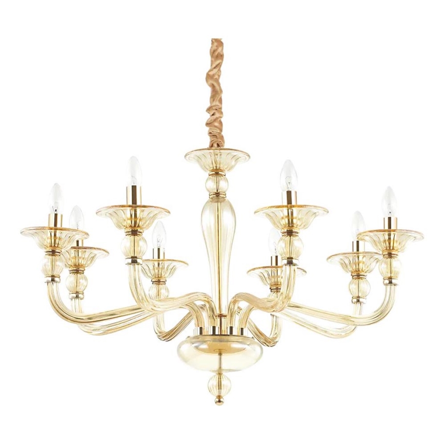 Ideal Lux - Lustra ar ķēdi DANIELI 8xE14/40W/230V d. 85 cm misiņš