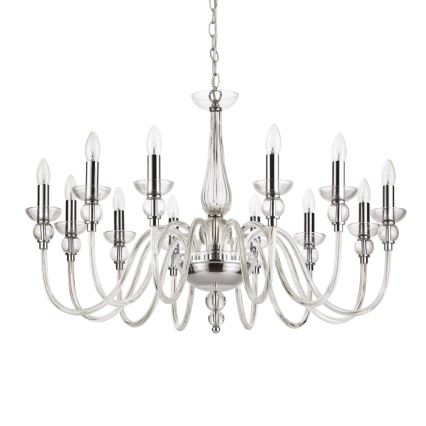 Ideal Lux - Lustra ar ķēdi DOGE 12xE14/40W/230V d. 91 cm spīdīgi hromēts