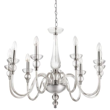 Ideal Lux - Lustra ar ķēdi DOGE 9xE14/40W/230V d. 75 cm spīdīgi hromēts