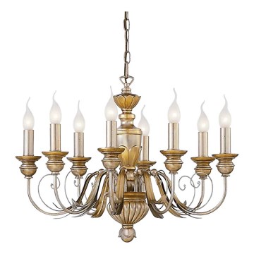 Ideal Lux - Lustra ar ķēdi FIRENZE 8xE14/40W/230V d. 64 cm zelta