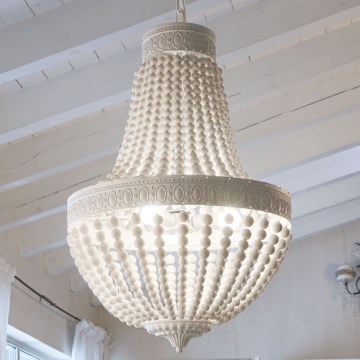 Ideal Lux - Lustra ar ķēdi MONET 6xE14/40W/230V d. 50 cm balta