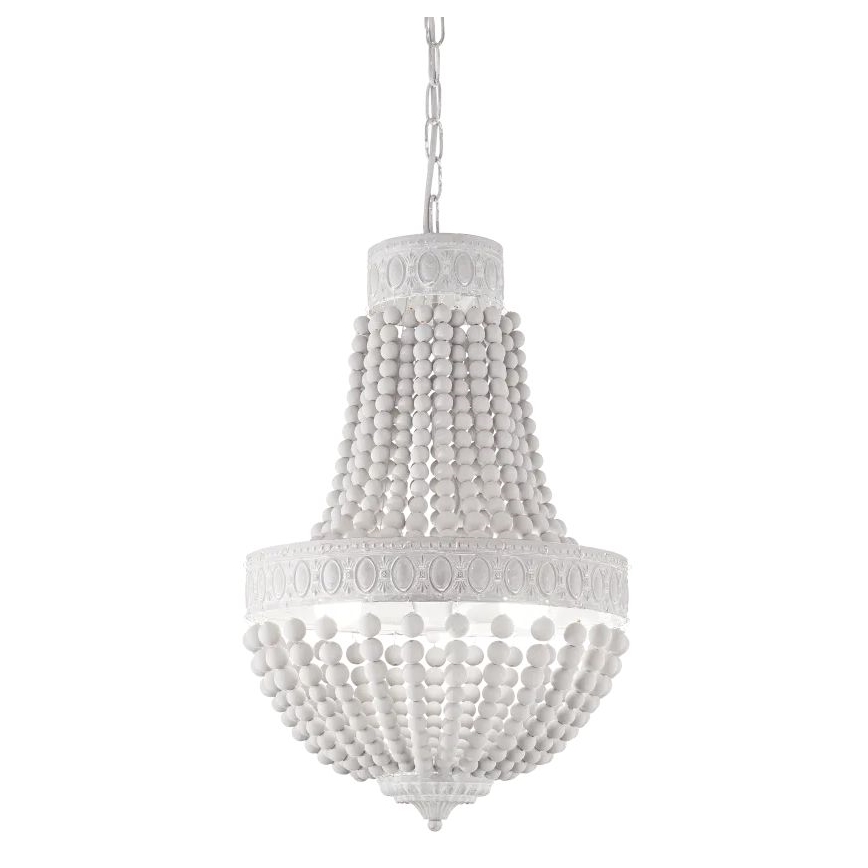 Ideal Lux - Lustra ar ķēdi MONET 6xE14/40W/230V d. 50 cm balta