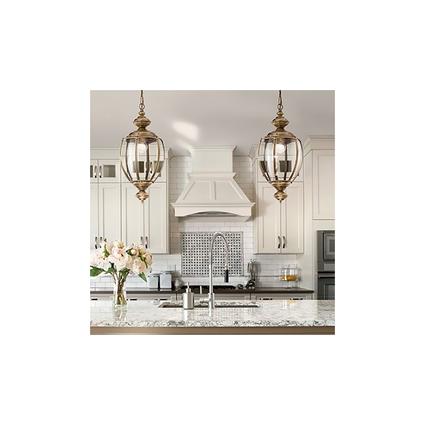 Ideal Lux - Lustra ar ķēdi NORMA 1xE27/60W/230V Ø 25 cm, bronzas krāsā