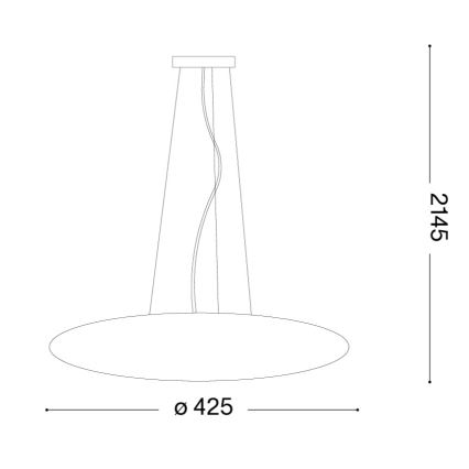 Ideal Lux - Lustra uz kabeļa SMARTIES, 3xE27/42W/230V, Ø 42,5 cm, balta