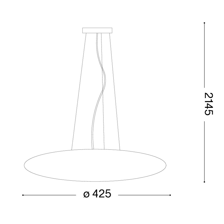 Ideal Lux - Lustra uz kabeļa SMARTIES, 3xE27/42W/230V, Ø 42,5 cm, balta