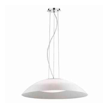 Ideal Lux - Lustra uz troses 3xE27/60W/230V diam. 64 cm balta