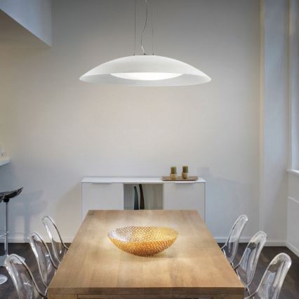 Ideal Lux - Lustra uz troses 3xE27/60W/230V diam. 64 cm balta