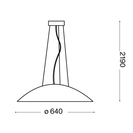 Ideal Lux - Lustra uz troses 3xE27/60W/230V diam. 64 cm balta