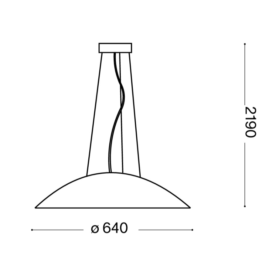 Ideal Lux - Lustra uz troses 3xE27/60W/230V diam. 64 cm balta