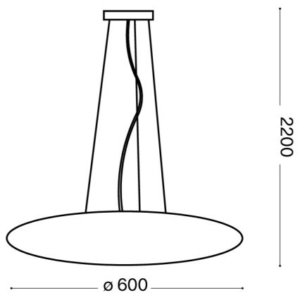 Ideal Lux - lustra uz troses GLORY 5xE27/60W/230V Ø 60 cm balta