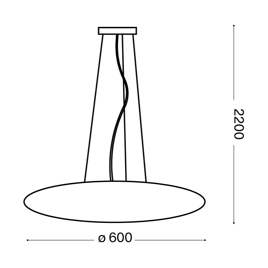 Ideal Lux - lustra uz troses GLORY 5xE27/60W/230V Ø 60 cm balta